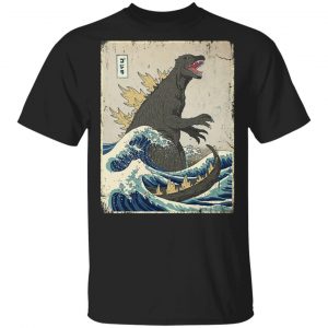 The Great Godzilla Off Kanagawa T-Shirts Apparel