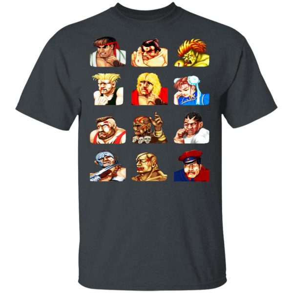 Street Fighter 2 Continue Faces T-Shirts 2