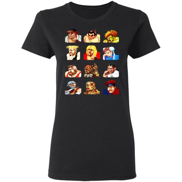 Street Fighter 2 Continue Faces T-Shirts 3