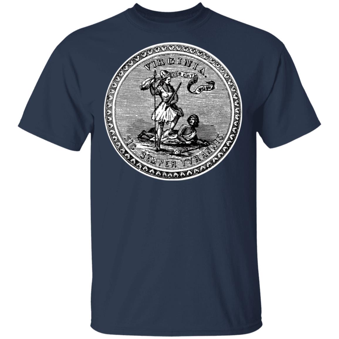 dateret Drastisk Baglæns Sic Semper Tyrannis Virgina Great Seal T-Shirts | El Real Tex-Mex