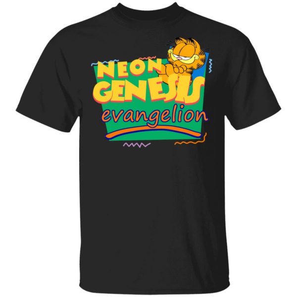 Neon Genesis Evangelion Meets Garfield And Friends T-Shirts 1