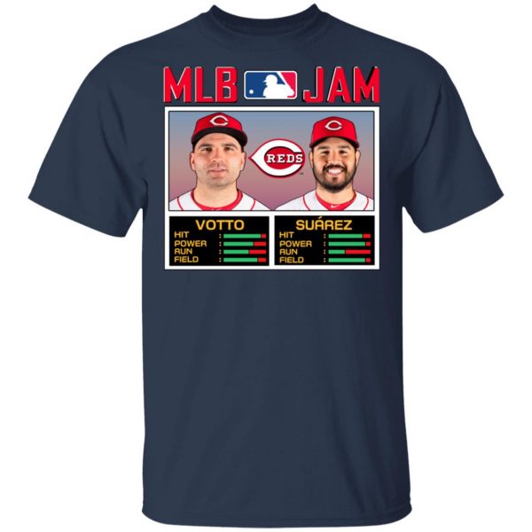MLB Jam Reds Votto And Suarez T-Shirts 2