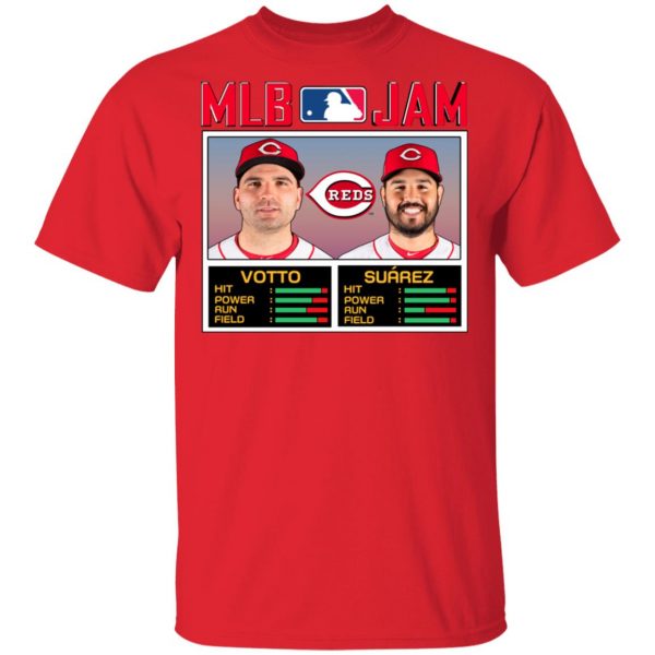MLB Jam Reds Votto And Suarez T-Shirts 3