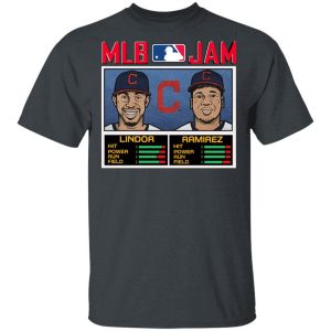 MLB Jam Indians Lindor And Ramirez T-Shirts 5