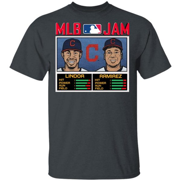 MLB Jam Indians Lindor And Ramirez T-Shirts 2