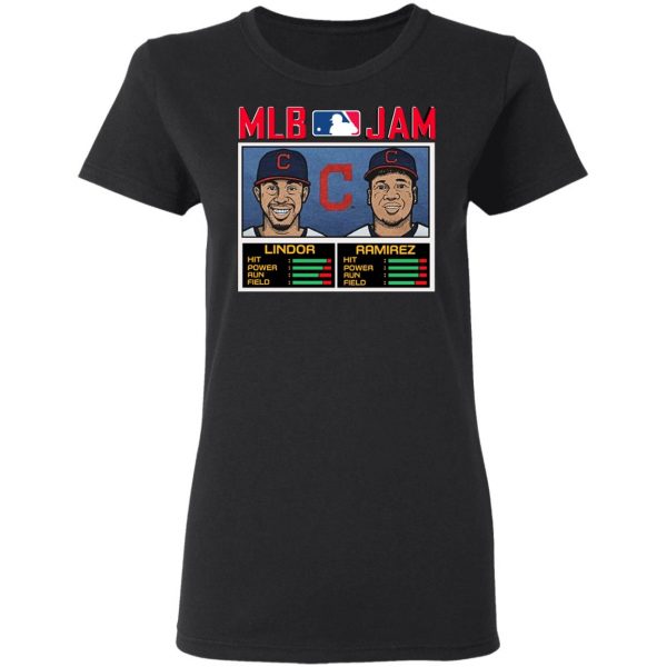 MLB Jam Indians Lindor And Ramirez T-Shirts 3