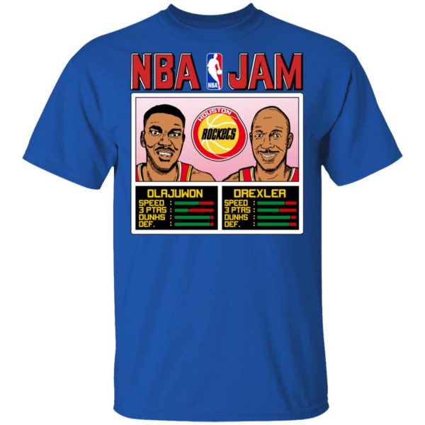 NBA Jam Rockets Olajuwon And Drexler T-Shirts 4