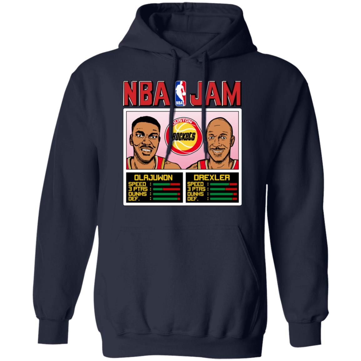 NBA Jam Rockets Olajuwon And Drexler T-Shirts