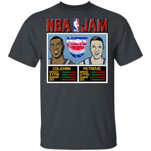 NBA Jam Nets Coleman And Petrovic T-Shirts Sports 2