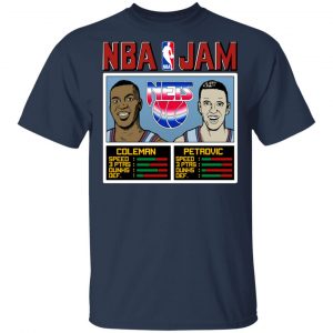 NBA Jam Nets Coleman And Petrovic T-Shirts 6