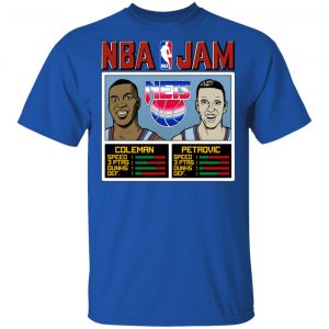 NBA Jam Nets Coleman And Petrovic T-Shirts 7