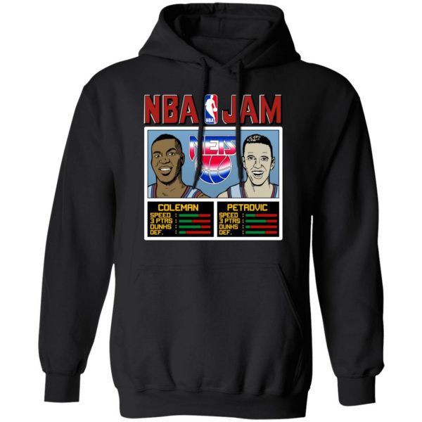 NBA Jam Nets Coleman And Petrovic T-Shirts NBA 12