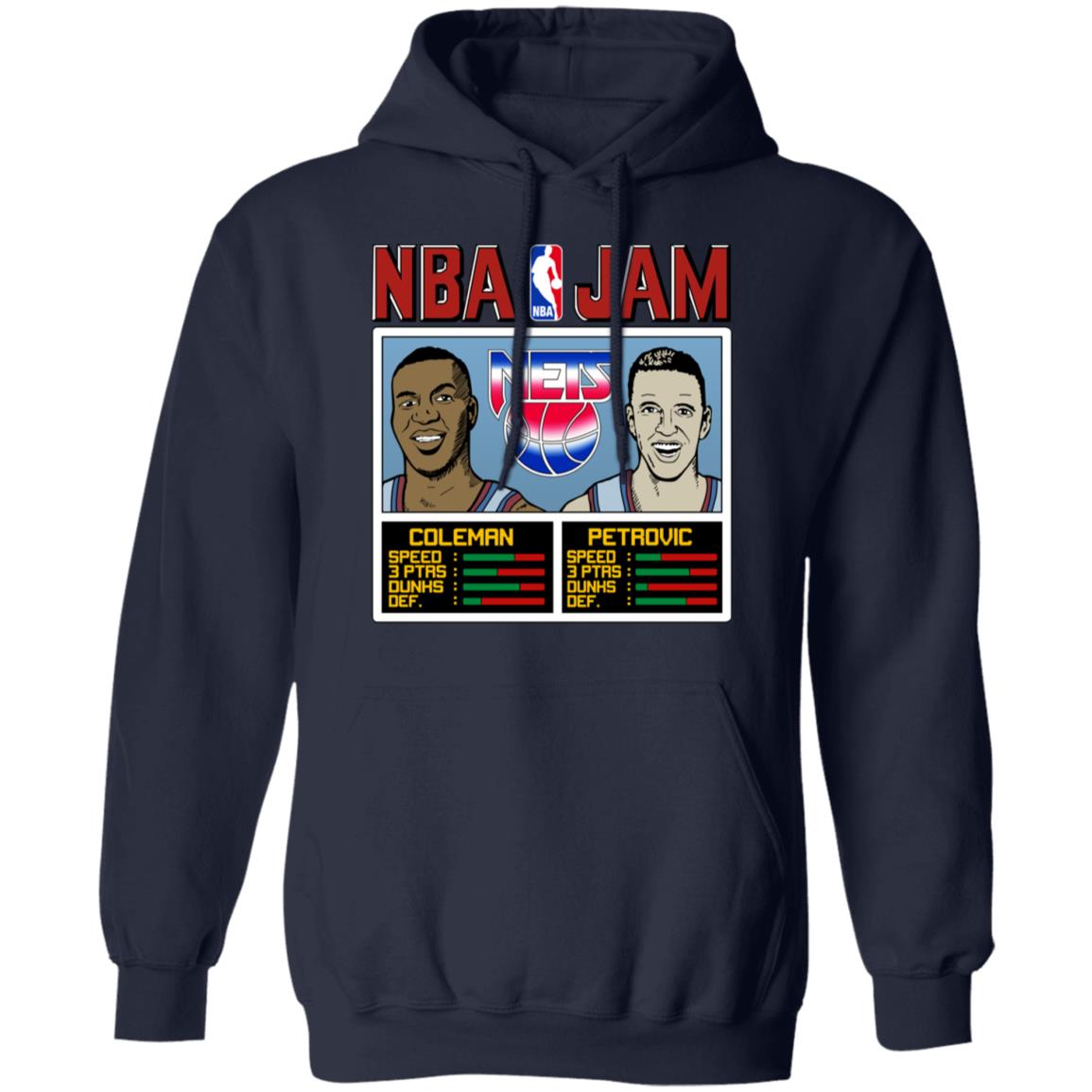 Derrick Coleman on X: My brother @chibbs_1 rocking the classic NBA Jams T-  Shirt Peaceful Journey Drazen Petrovic  / X