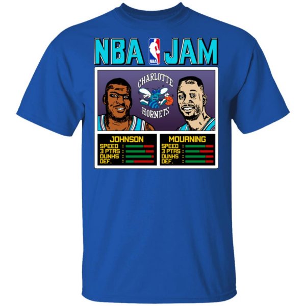 NBA Jam Hornets Johnson And Mourning T-Shirts Apparel 5