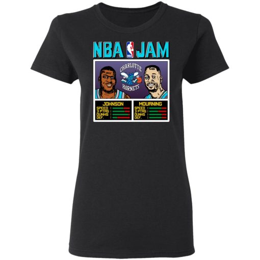 NBA Jam Hornets Johnson And Mourning T-Shirts 3