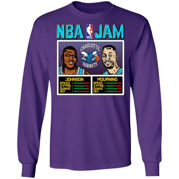 NBA Jam Hornets Johnson And Mourning T-Shirts Apparel 11