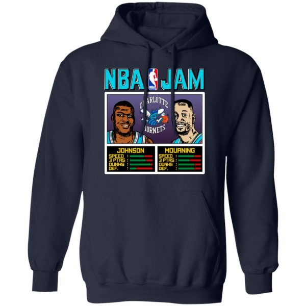 NBA Jam Hornets Johnson And Mourning T-Shirts Apparel 13