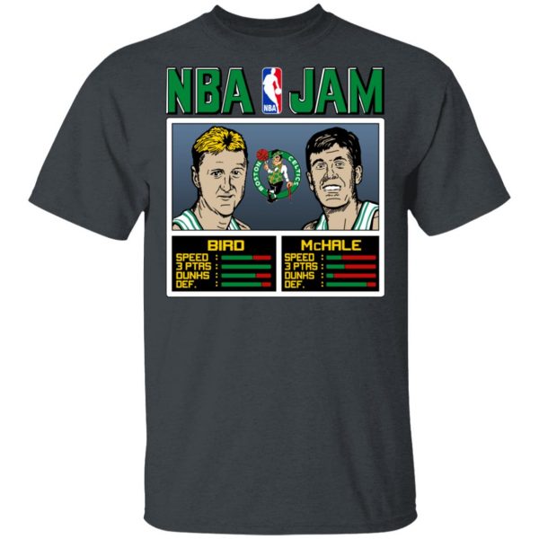 NBA Jam Celtics Bird And McHale T-Shirts Sports 4