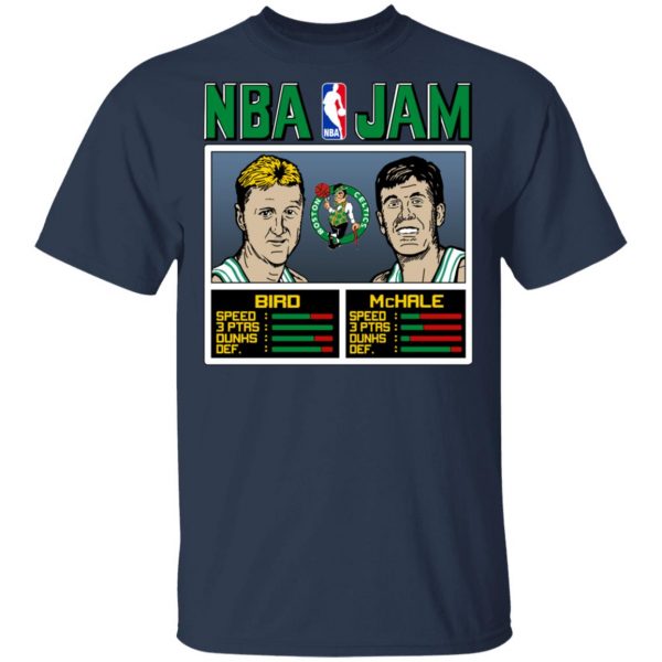 NBA Jam Celtics Bird And McHale T-Shirts Sports 5
