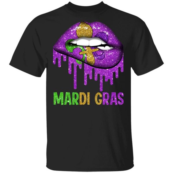 Mardi Gras Lip Biting T-Shirts Apparel 3