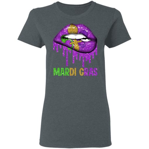 Mardi Gras Lip Biting T-Shirts - Image 6