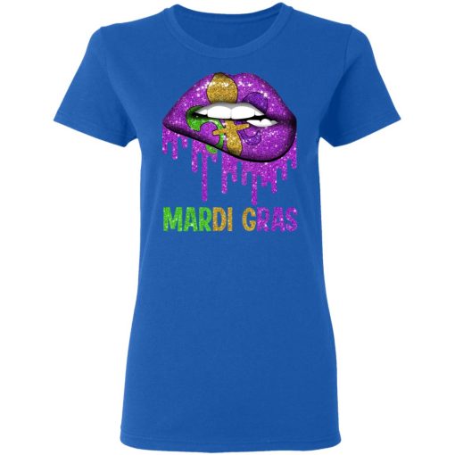 Mardi Gras Lip Biting T-Shirts 8