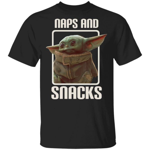Baby Yoda Naps And Snacks T-Shirts 1