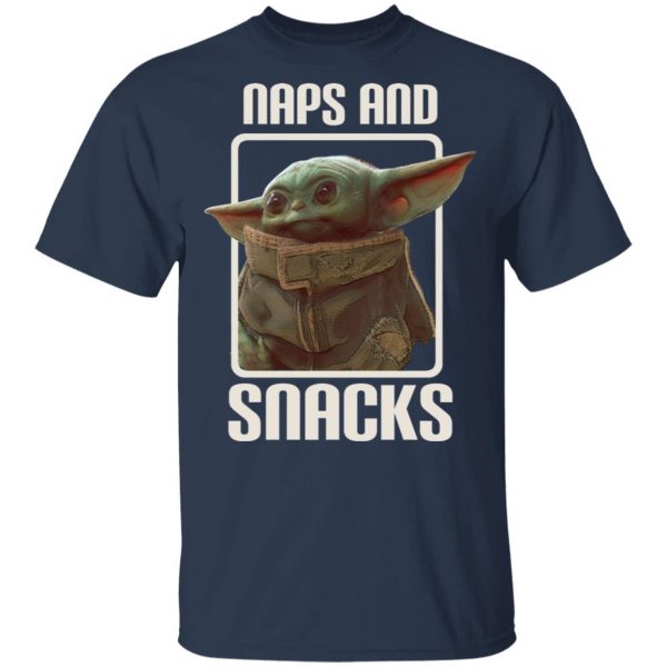 Baby Yoda Naps And Snacks T-Shirts 3
