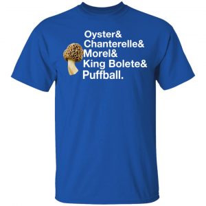 The Mushroom Forager Oyster & Chanterelle & Morel & King Bolete & Puffball T-Shirts 16