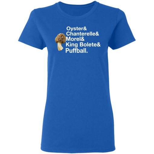 The Mushroom Forager Oyster & Chanterelle & Morel & King Bolete & Puffball T-Shirts - Image 8