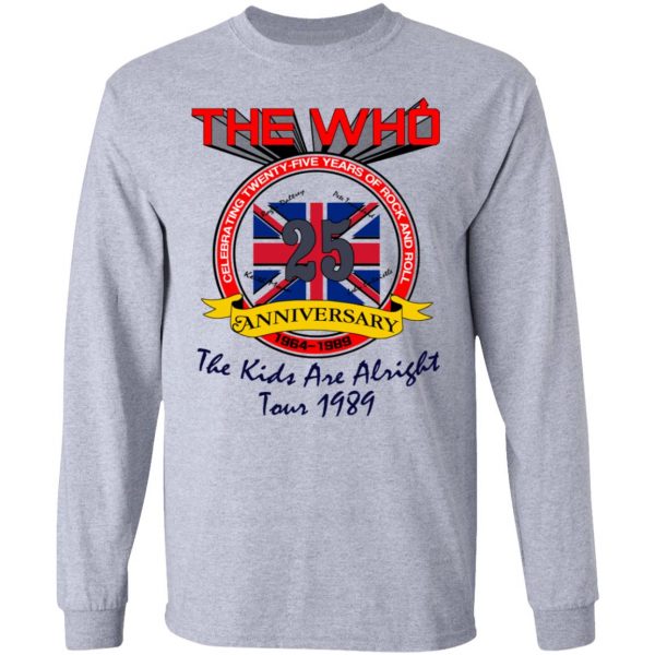 The Who 25 Anniversary The Kids Are Alright Tour 1989 T-Shirts 7