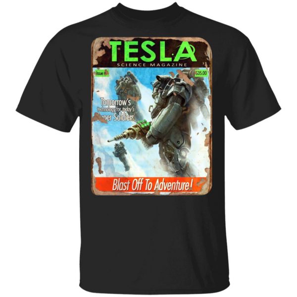 Tesla Science Magazine Blast Off To Adventure T-Shirts 1