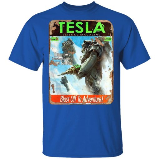 Tesla Science Magazine Blast Off To Adventure T-Shirts - Image 4