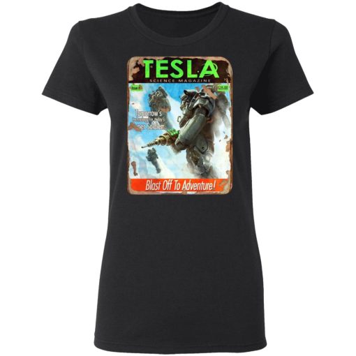 Tesla Science Magazine Blast Off To Adventure T-Shirts - Image 5