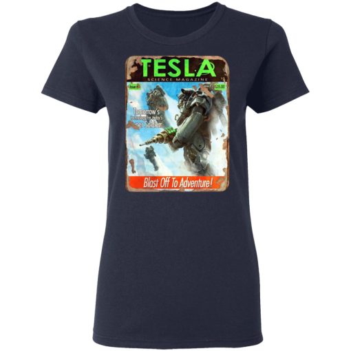 Tesla Science Magazine Blast Off To Adventure T-Shirts - Image 7