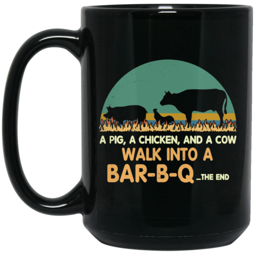 A Pig A Chicken And A Cow Walk Into A Bar-B-Q Mug 2