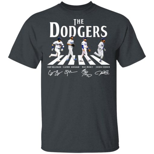 The Dodgers The Beatles Los Angeles Dodgers Signatures T-Shirts 2