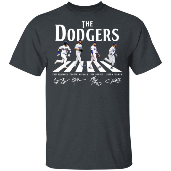 The Dodgers The Beatles Los Angeles Dodgers Signatures T-Shirts Apparel 4