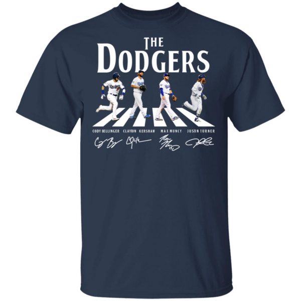 The Dodgers The Beatles Los Angeles Dodgers Signatures T-Shirts Apparel 5