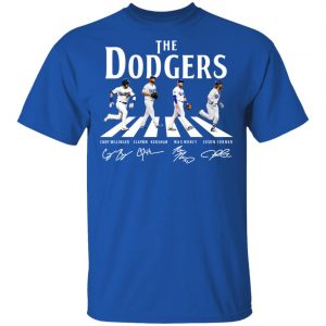 The Dodgers The Beatles Los Angeles Dodgers Signatures T-Shirts 7