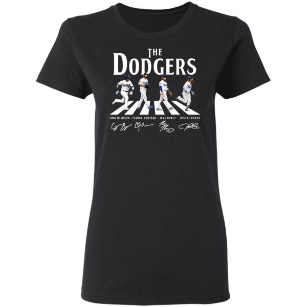 The Dodgers The Beatles Los Angeles Dodgers Signatures T-Shirts Top Trending 7