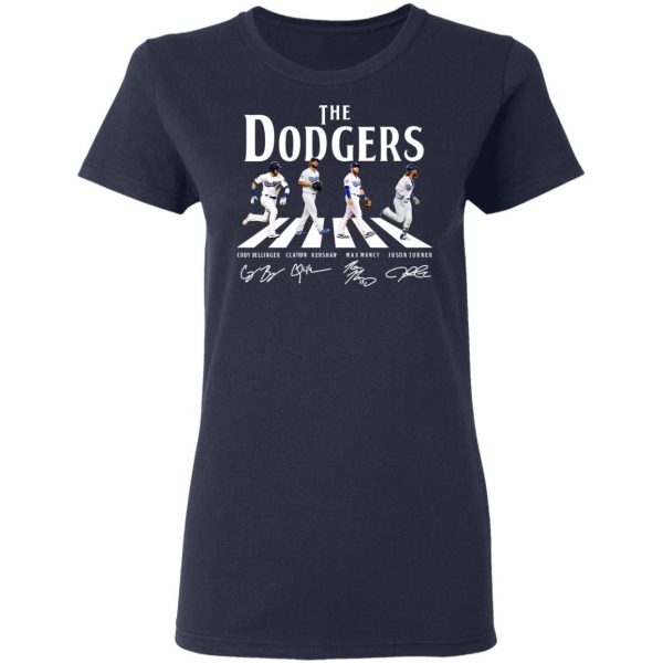 The Dodgers The Beatles Los Angeles Dodgers Signatures T-Shirts The Beatles 9