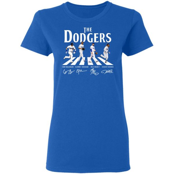 The Dodgers The Beatles Los Angeles Dodgers Signatures T-Shirts Apparel 10