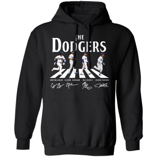 The Dodgers The Beatles Los Angeles Dodgers Signatures T-Shirts Apparel 12