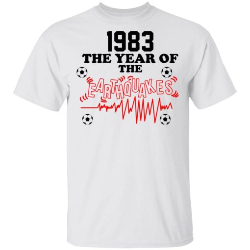 1983 The Year Of The Earthquakes San Jose Earthquakes T-Shirts - Image 2