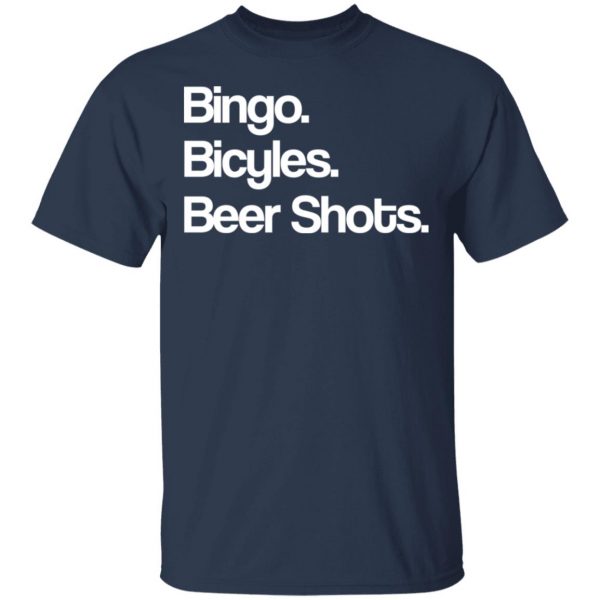 Bingo Bicycles Beer Shots T-Shirts 3
