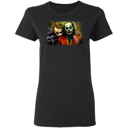 Joaquin Phoenix Joker Vs Heath Ledger Joker T-Shirts - Image 2