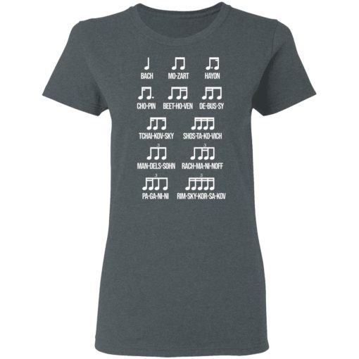 Composer Rhythm Music Gift Bach Mozart Beethoven Chopin Camiseta T-Shirts 6