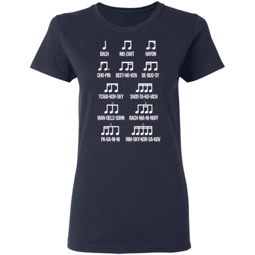 Composer Rhythm Music Gift Bach Mozart Beethoven Chopin Camiseta T-Shirts - Image 7