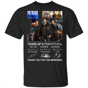 15 Years Of Supernatural Thank You For My Memories T-Shirts Supernatural
